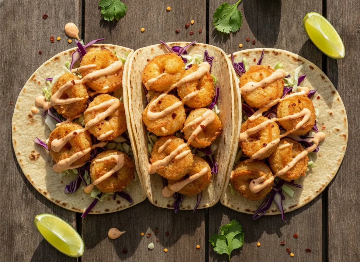 Air Fryer Bang Bang Shrimp Tacos