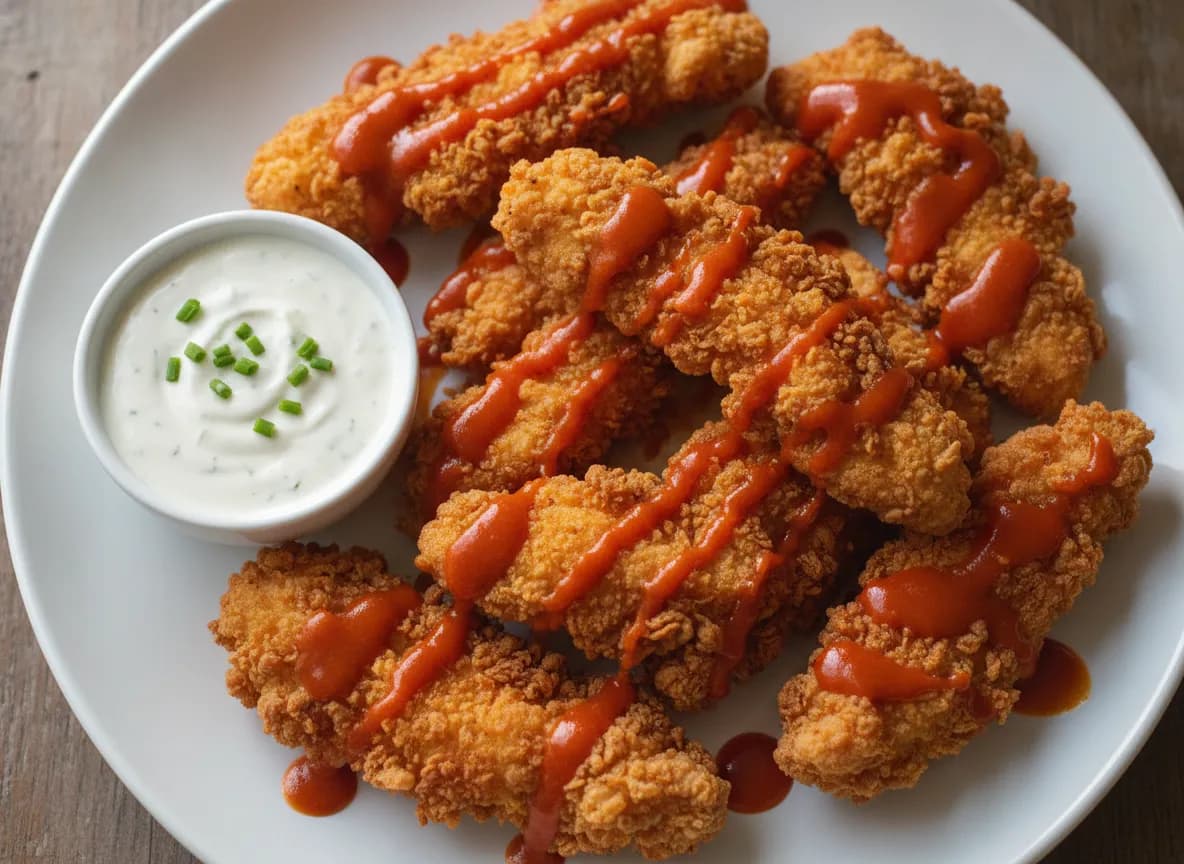 Air Fryer Crispy Buffalo Chicken Tenders