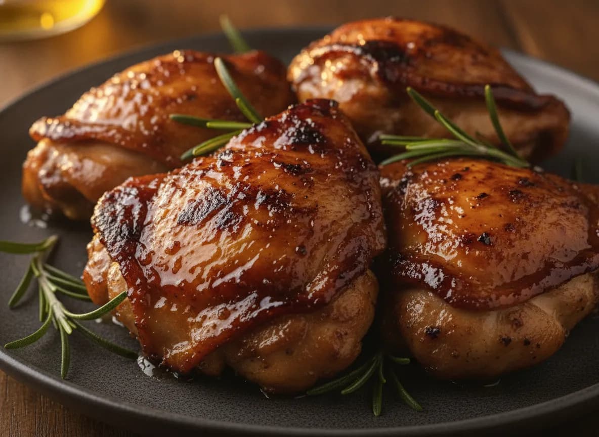 Air Fryer Honey Balsamic Glazed Chicken Thighs