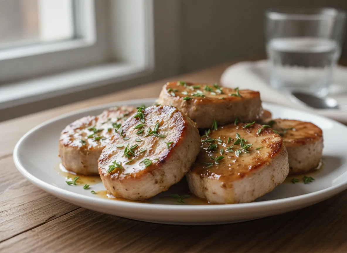 Air Fryer Honey Dijon Pork Tenderloin Medallions