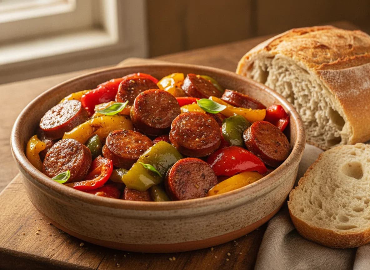 Air Fryer Italian Sausage and Peppers