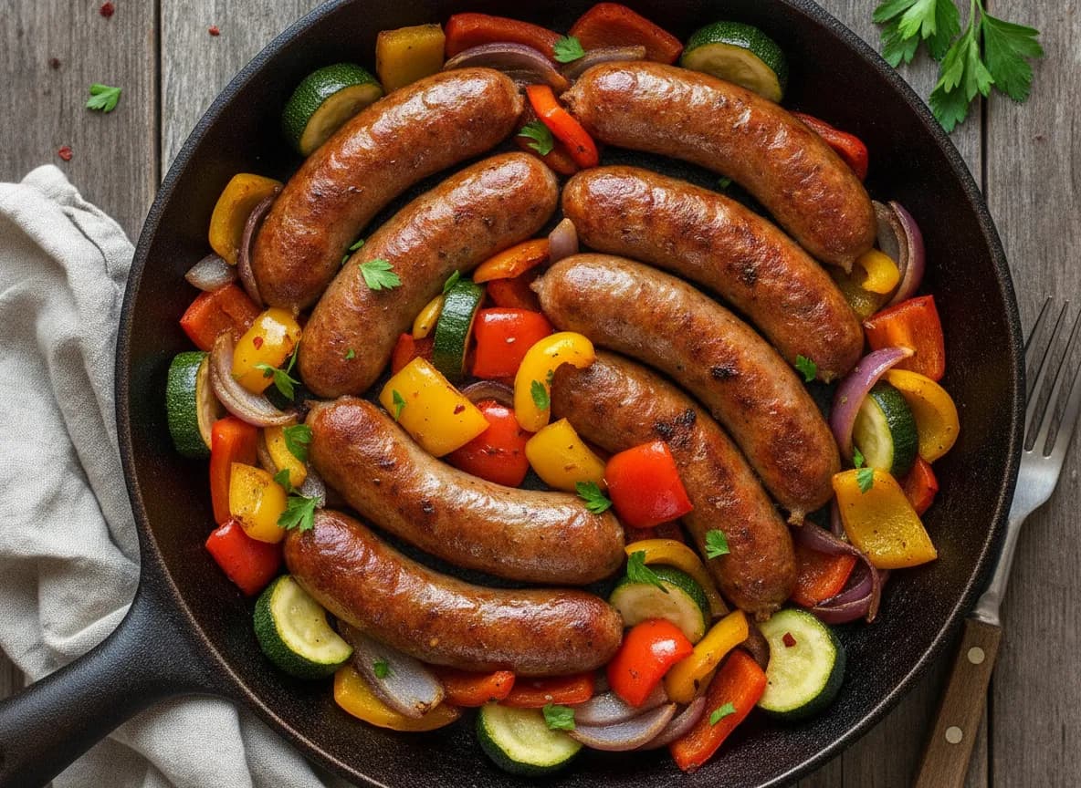 Air Fryer Italian Sausage and Veggie Skillet