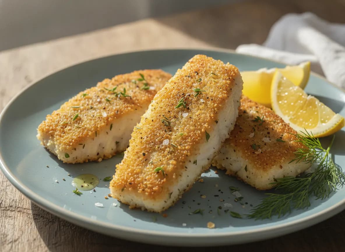Air Fryer Lemon Herb Crusted Cod