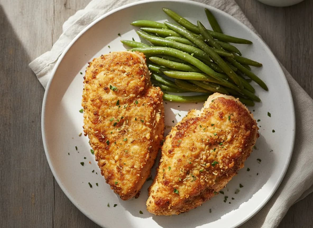 Air Fryer Parmesan Crusted Chicken Breast