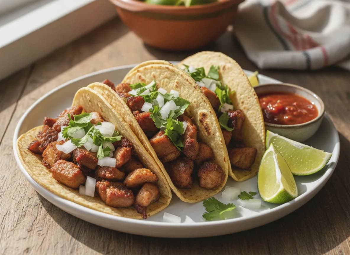 Air Fryer Pork Carnitas Tacos
