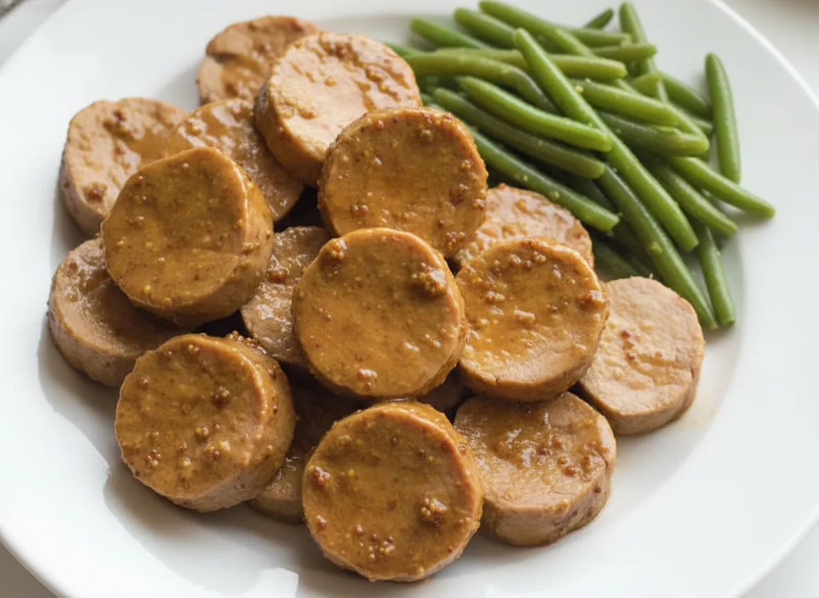 Air Fryer Pork Tenderloin Medallions with Dijon Glaze