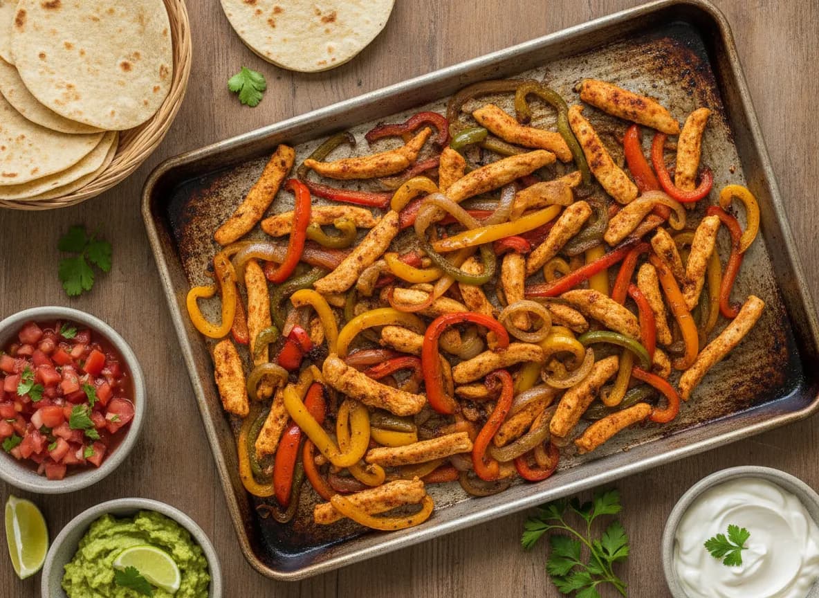 Air Fryer Sheet Pan Chicken Fajitas