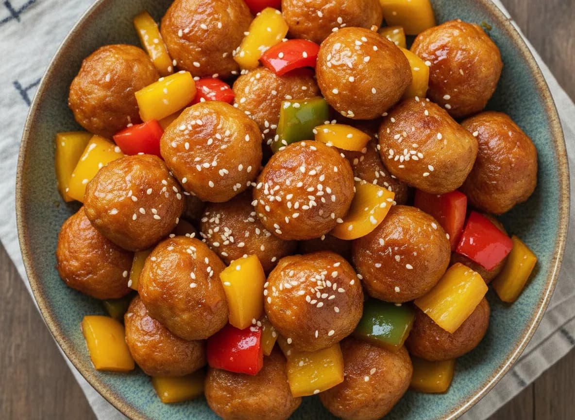 Air Fryer Sweet and Sour Pork Balls