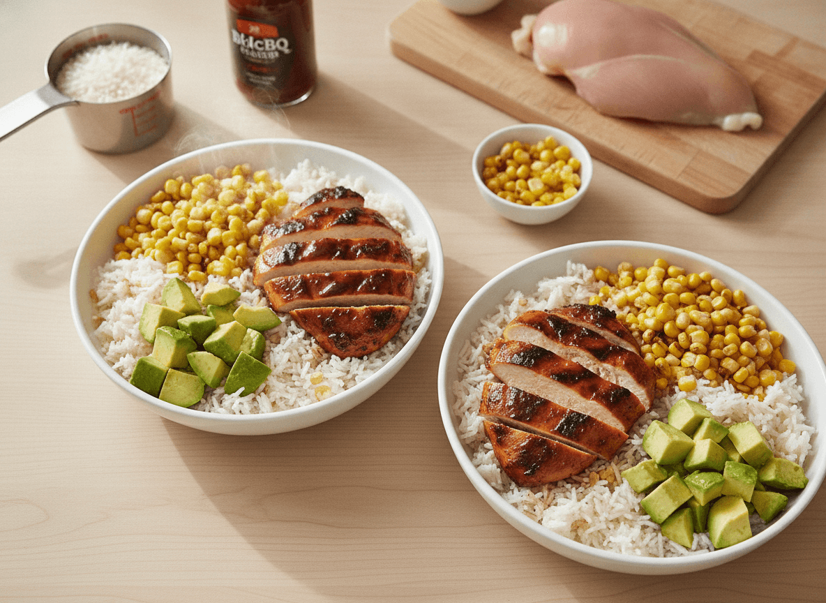 BBQ Chicken Rice Bowls recipe