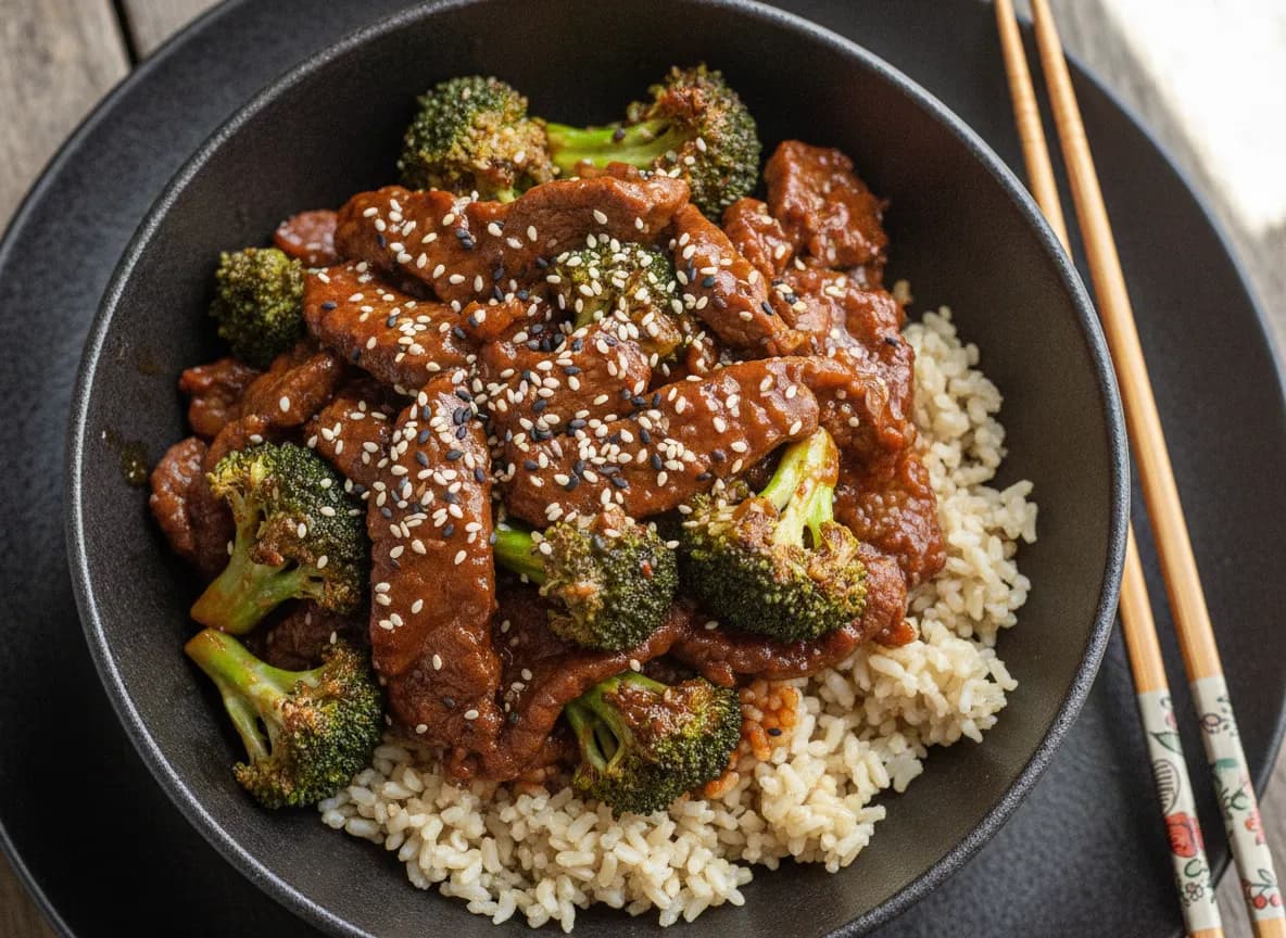 Beef and Broccoli Stir-Fry with Brown Rice