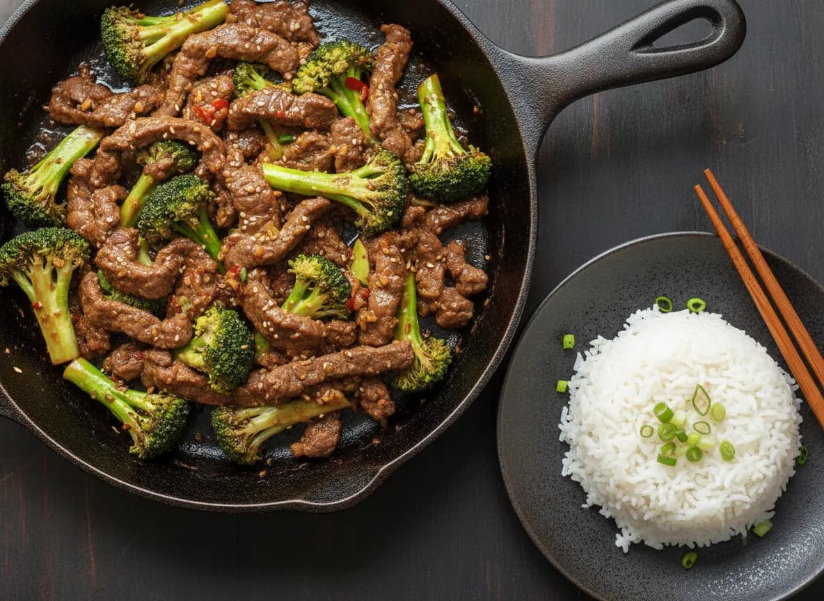 Beef and Broccoli Stir-Fry with Garlic Ginger Sauce