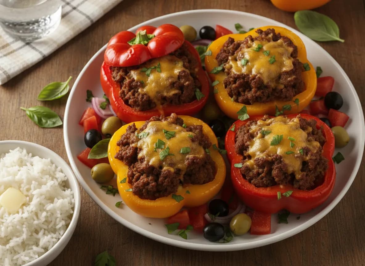 Beef Stuffed Bell Peppers