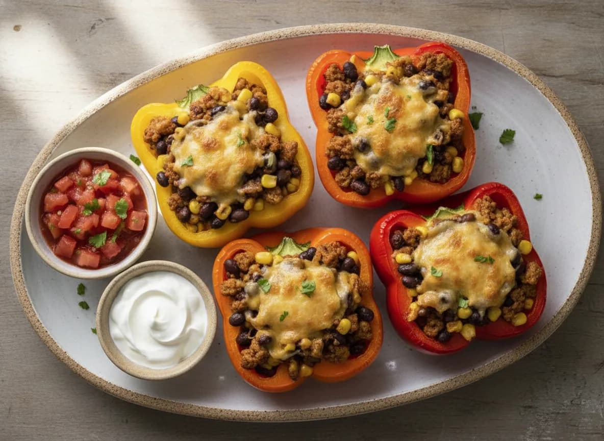 Black Bean and Corn Stuffed Bell Peppers