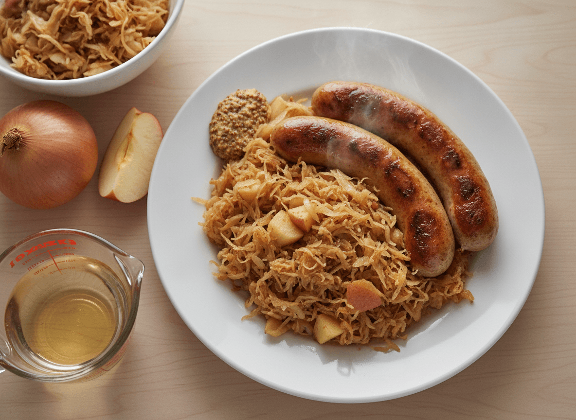 Bratwurst with Sauerkraut