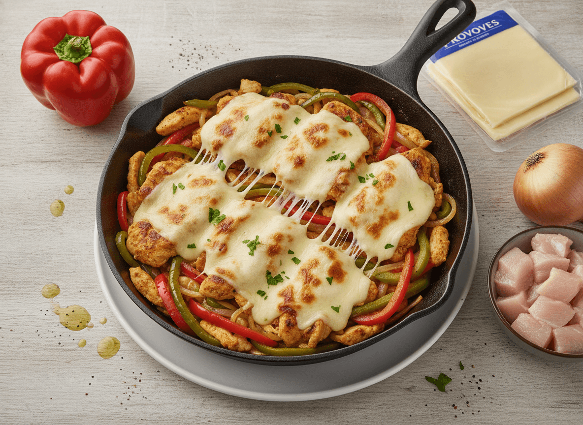 Chicken Philly Cheesesteak Skillet recipe