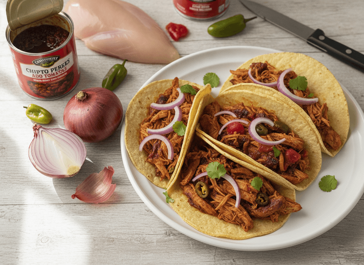 Chicken Tinga Tacos recipe