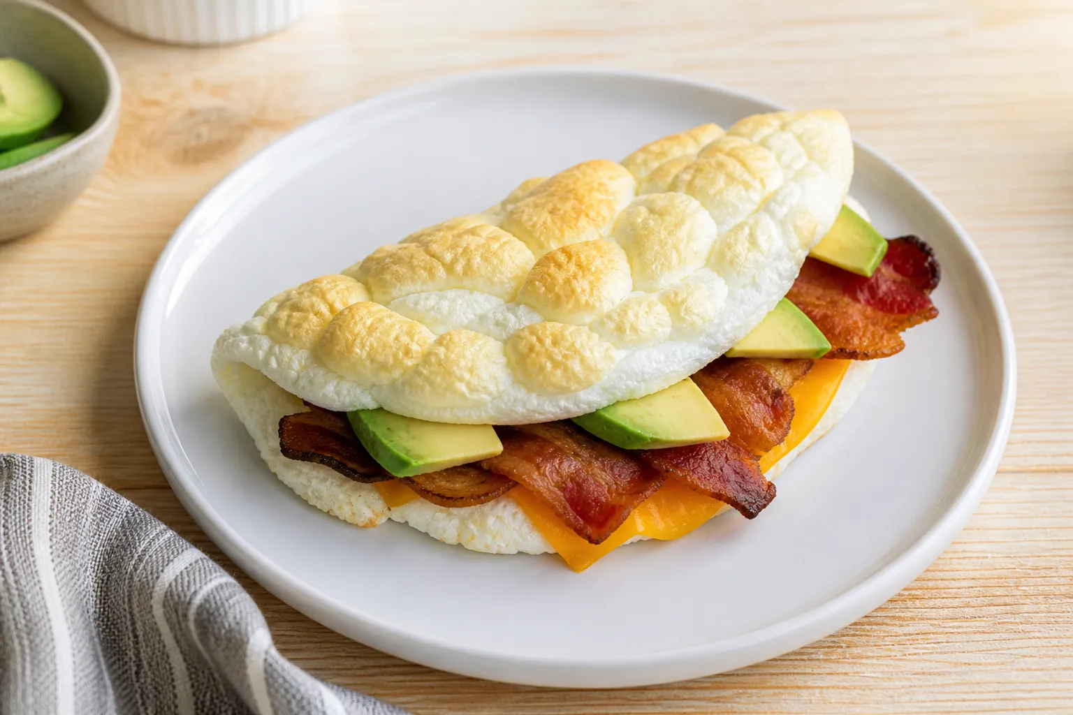 Cloud Bread Breakfast Sandwich recipe