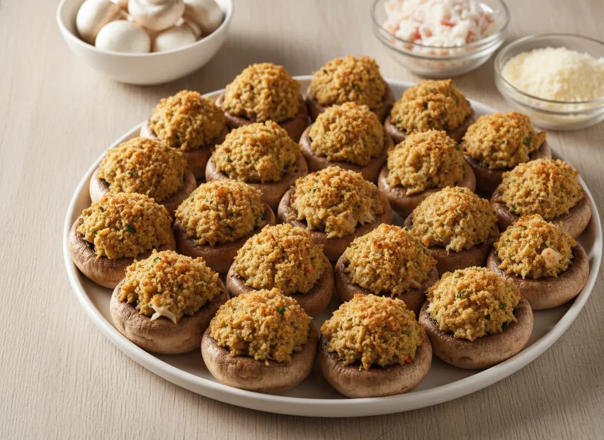 Crab Stuffed Mushrooms recipe