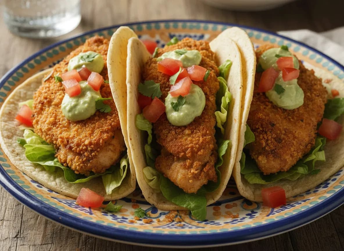 Crispy Air Fryer Chicken Thigh Tacos