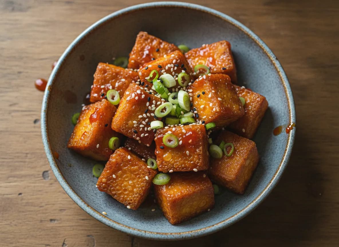 Crispy Air Fryer Tofu with Sweet Chili Sauce