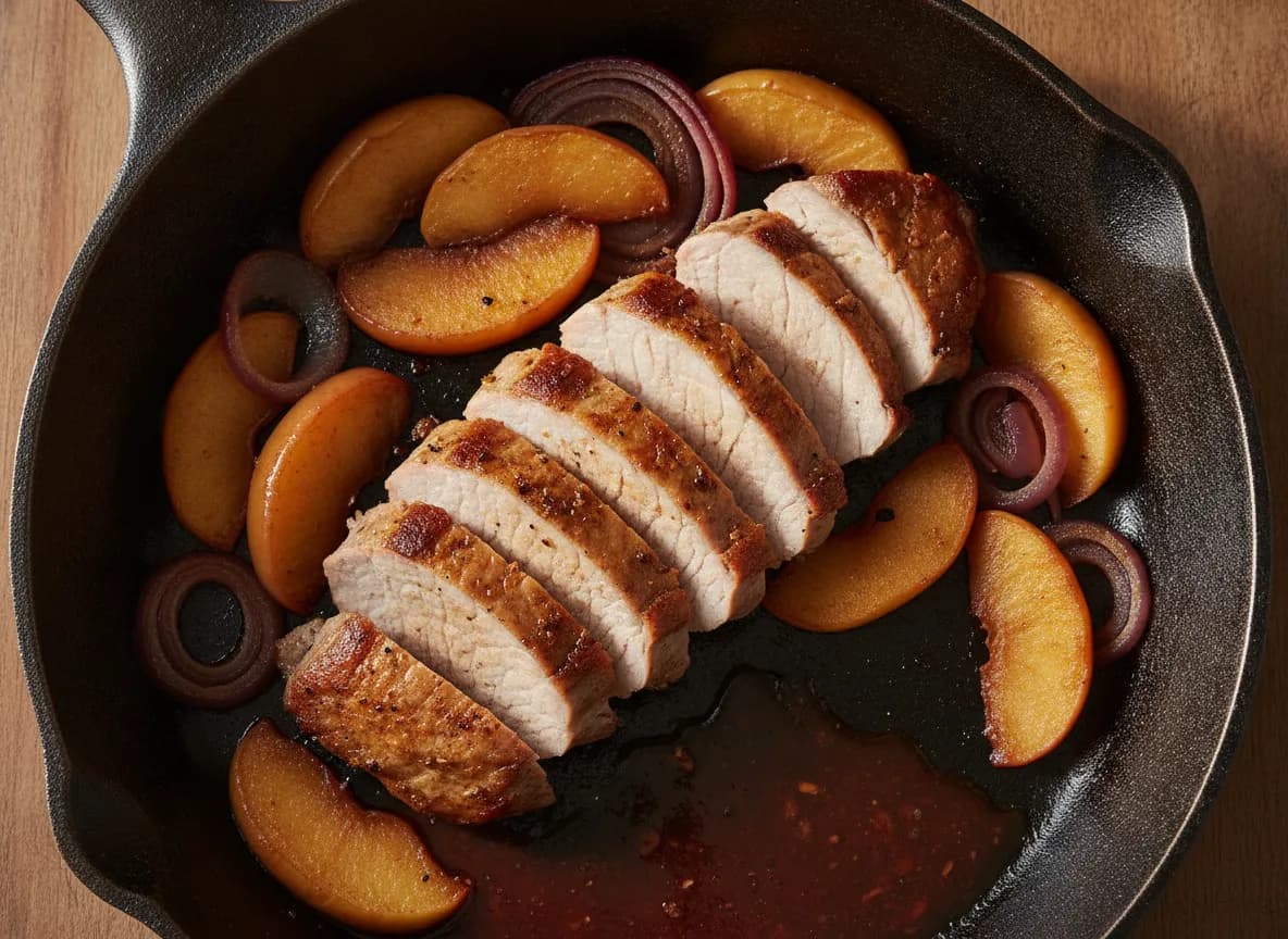 Easy Pork Tenderloin with Roasted Apples and Onions