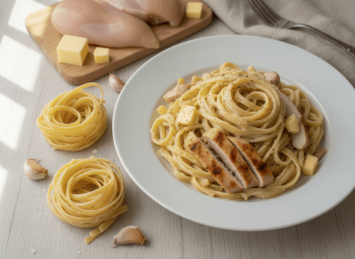 Fettuccine Alfredo with Chicken recipe