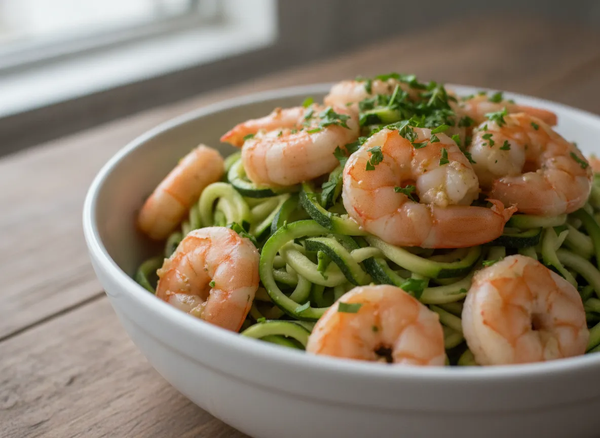 Garlic Butter Shrimp with Zucchini Noodles