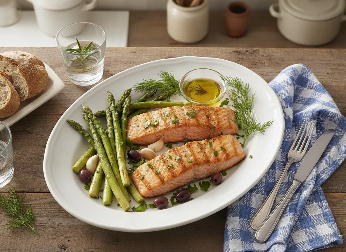Grilled Salmon with Asparagus