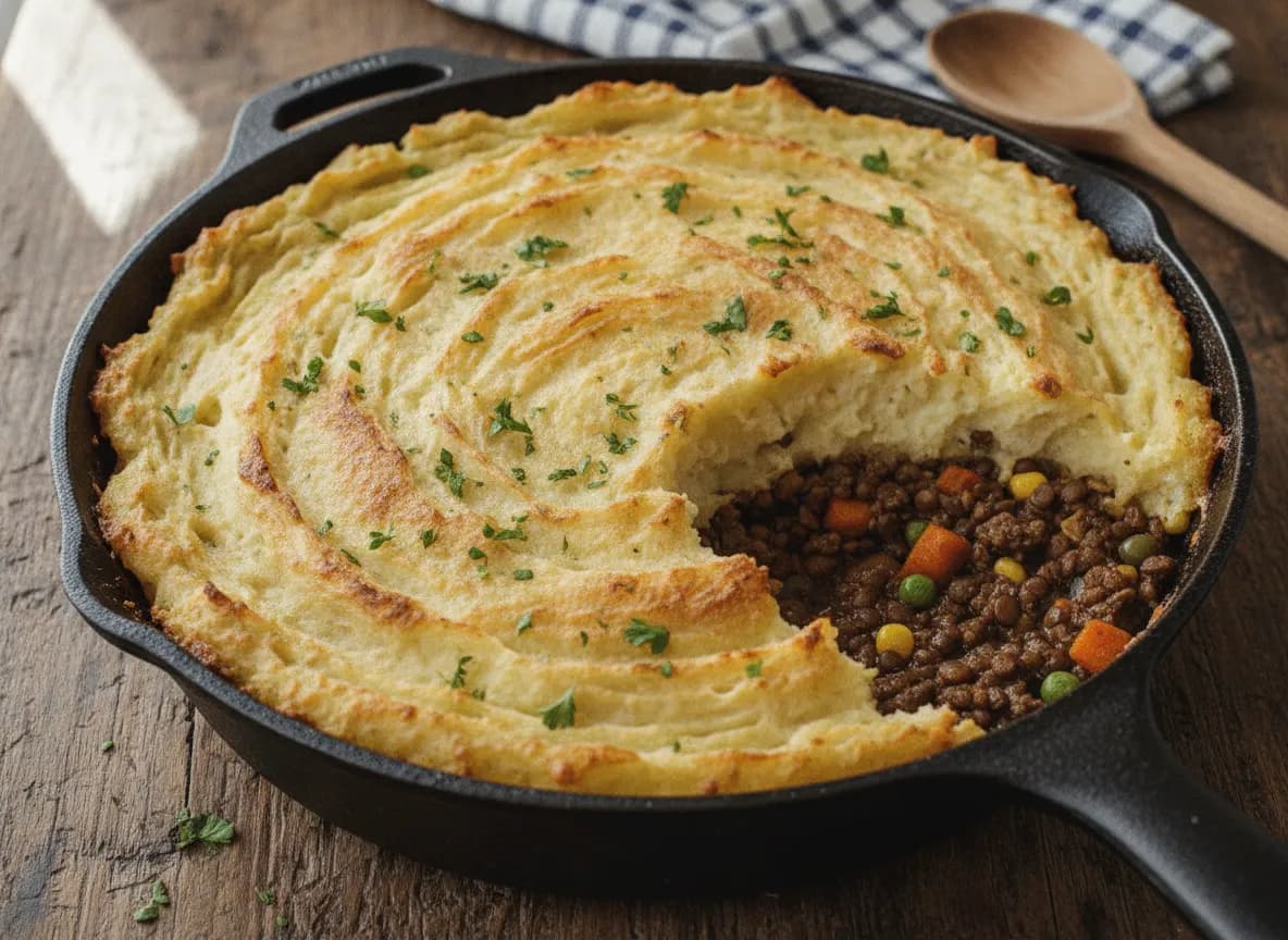 Hearty Lentil and Beef Shepherd's Pie