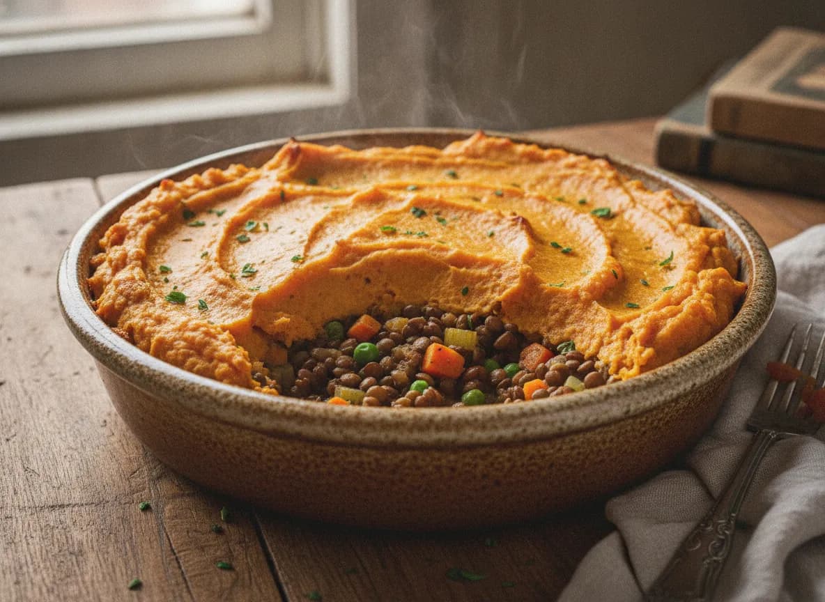 Hearty Lentil Shepherd's Pie with Sweet Potato Topping