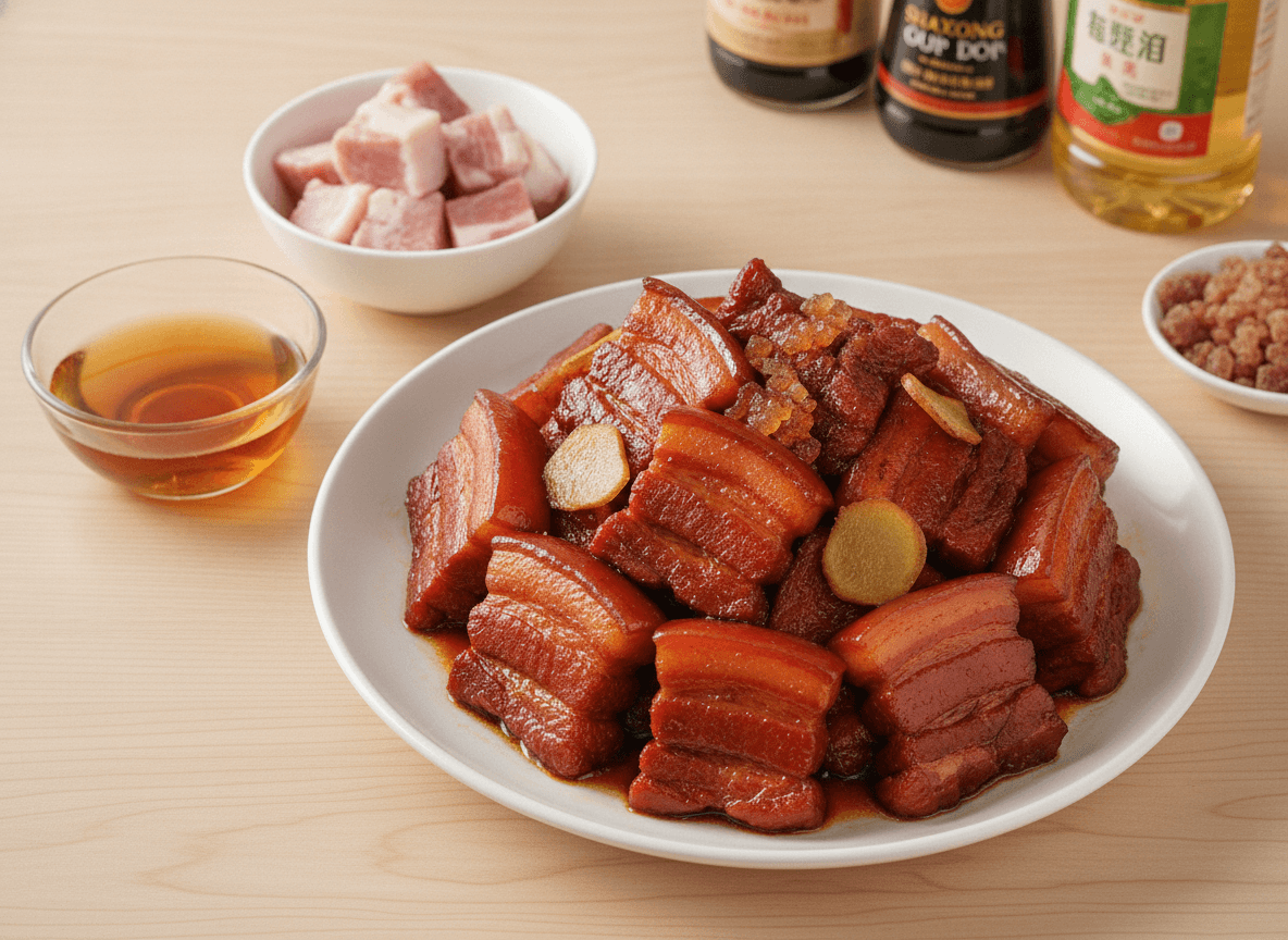 Red Braised Pork Belly (Hong Shao Rou)