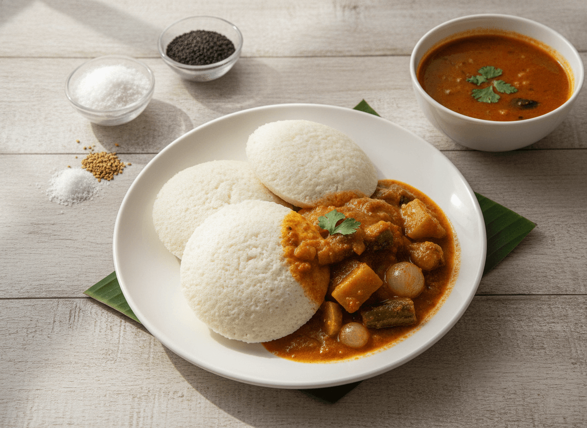 Idli with Sambar