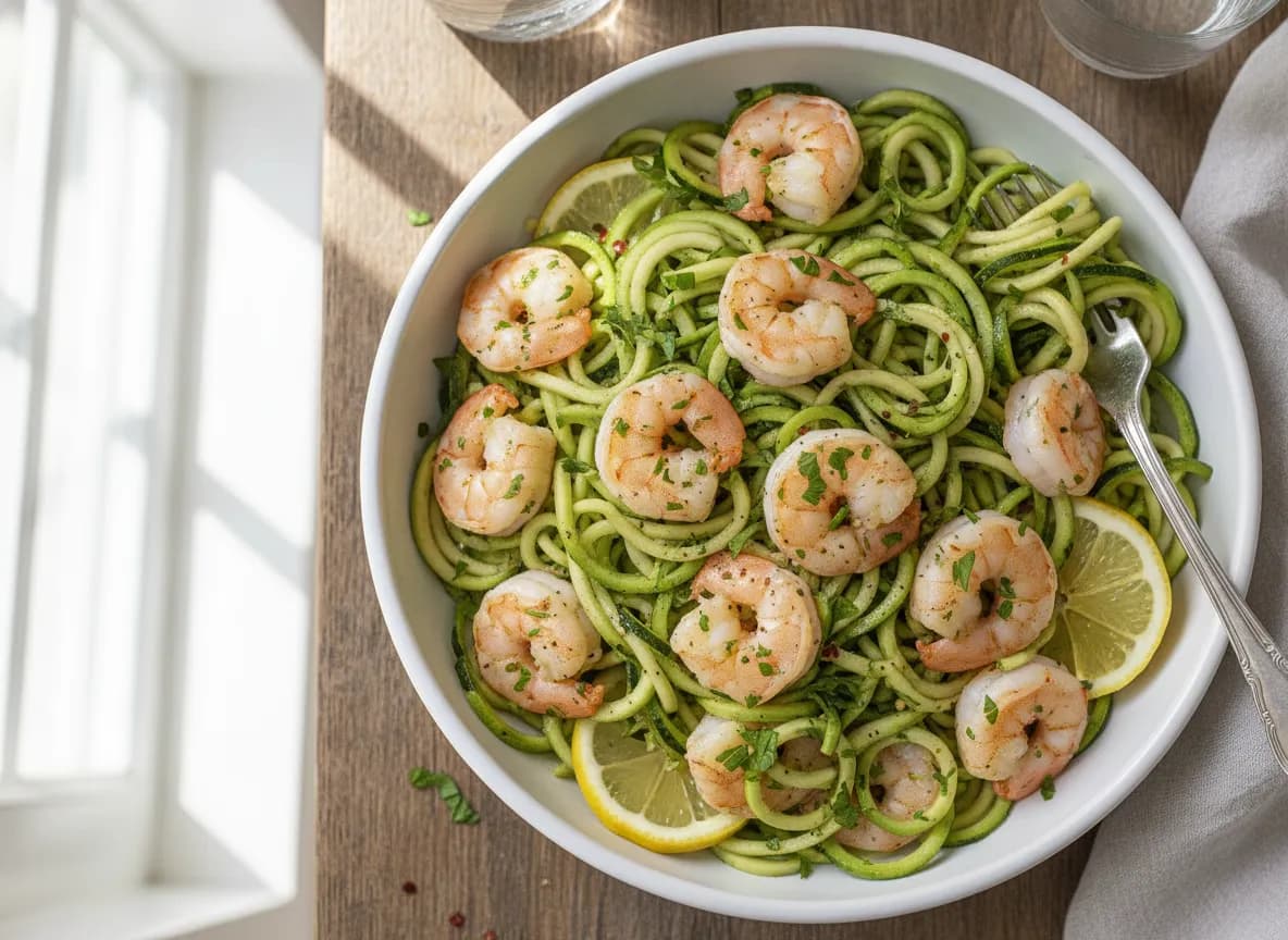Lemon Garlic Shrimp & Zucchini Noodles