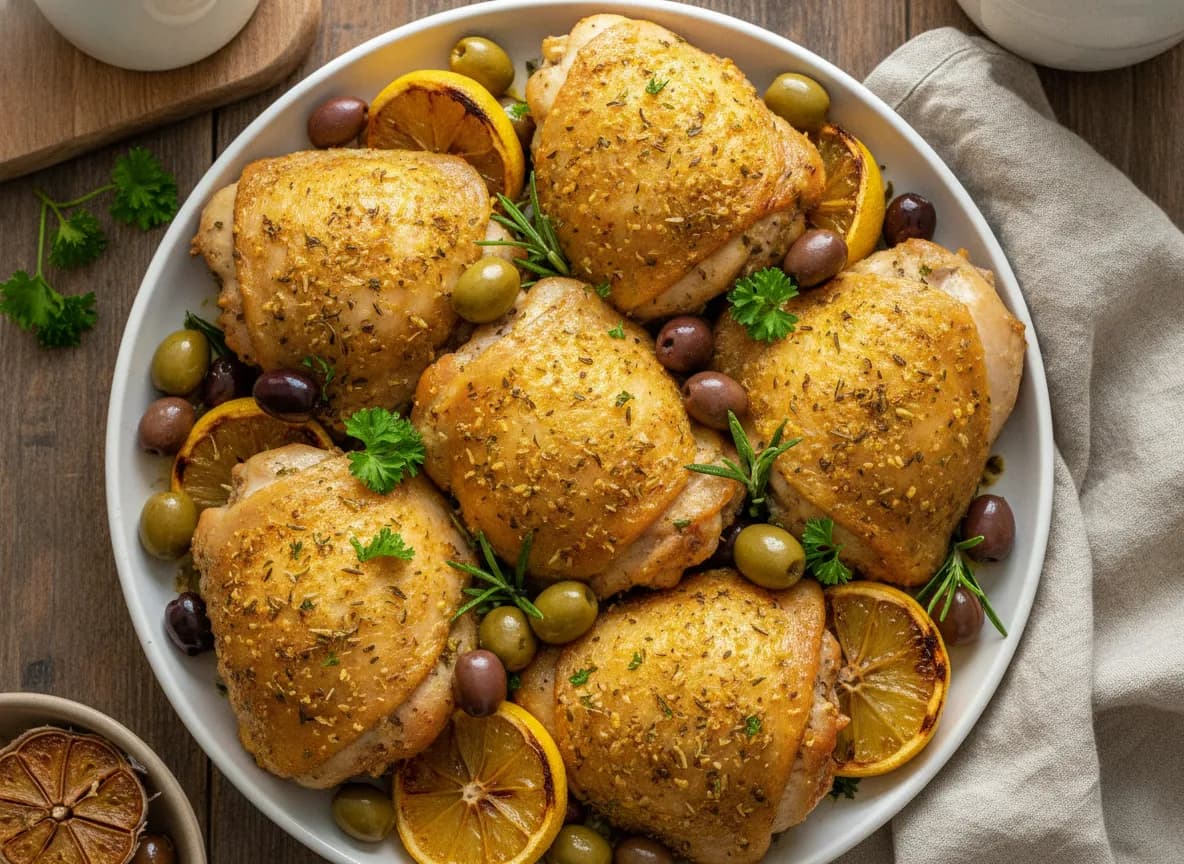Lemon Herb Baked Chicken Thighs