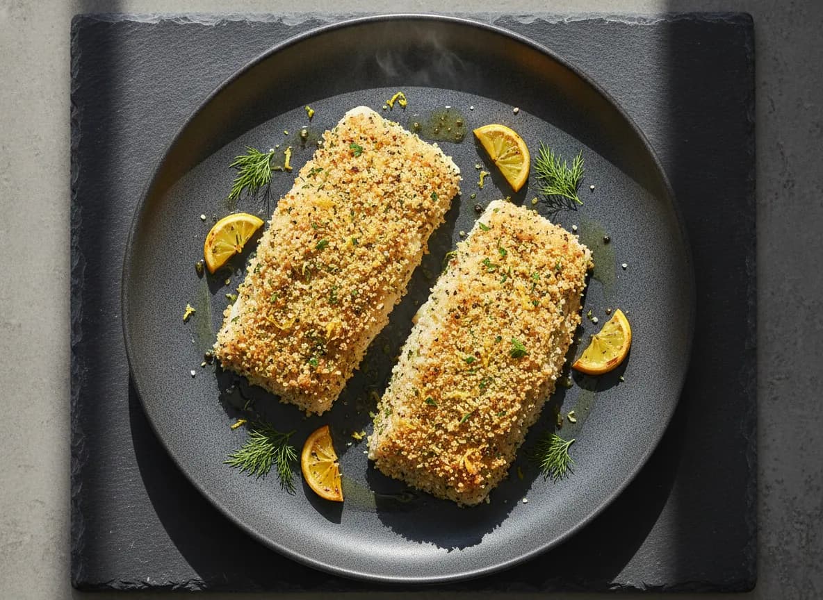Lemon Herb Crusted Cod in the Air Fryer