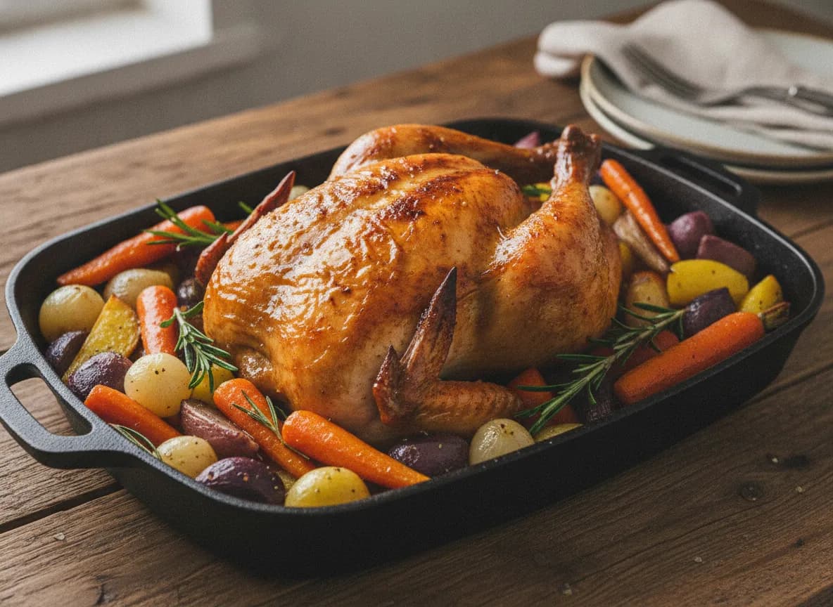 Lemon Herb Roasted Chicken and Root Vegetables