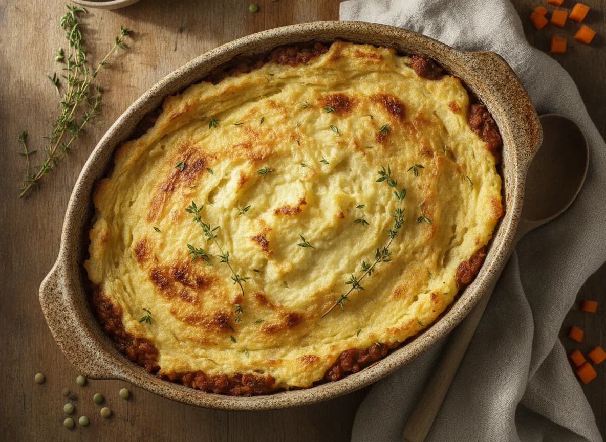 Lentil Shepherd's Pie with Cauliflower Mash