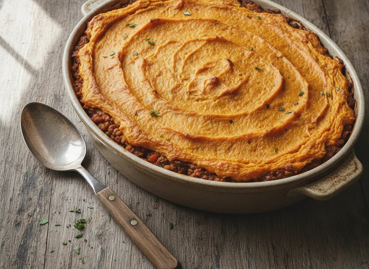 Lentil Shepherd's Pie with Sweet Potato Mash