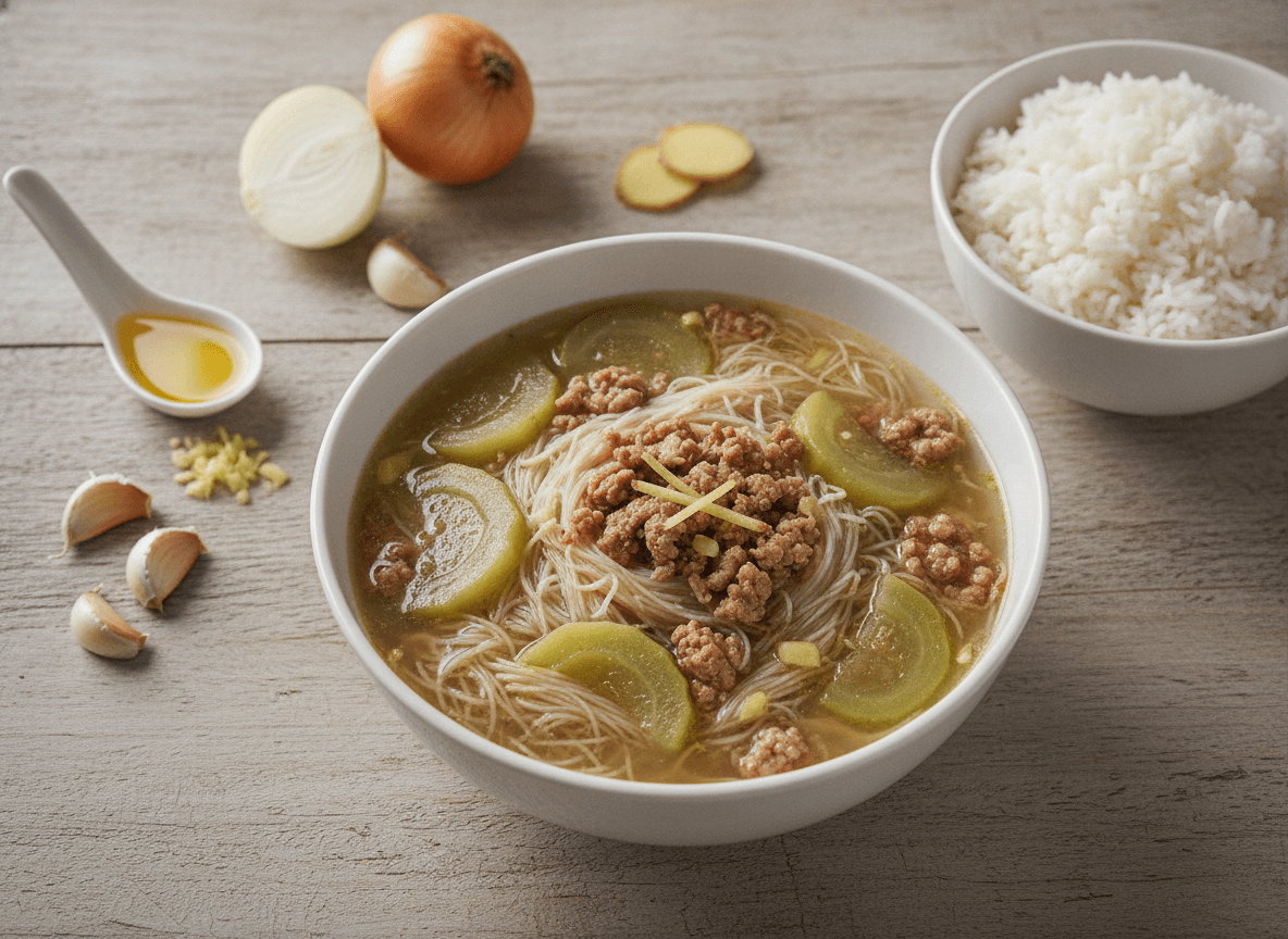Misua with Patola and Ground Pork