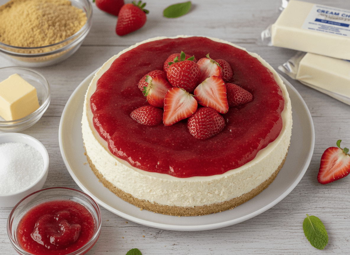No-Bake Strawberry Cheesecake