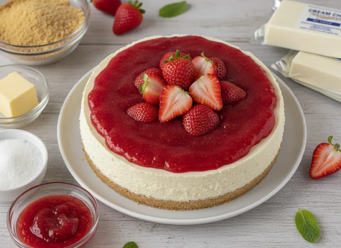 No-Bake Strawberry Cheesecake recipe