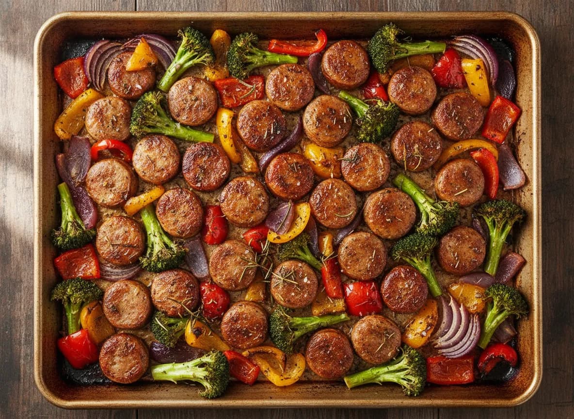One-Pan Chicken Sausage and Veggie Bake