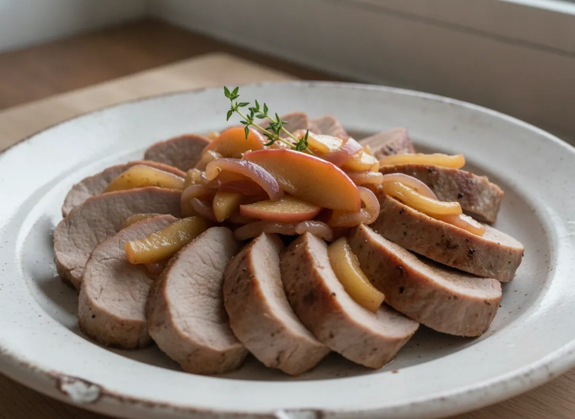 Pork Tenderloin with Apple and Onion Compote
