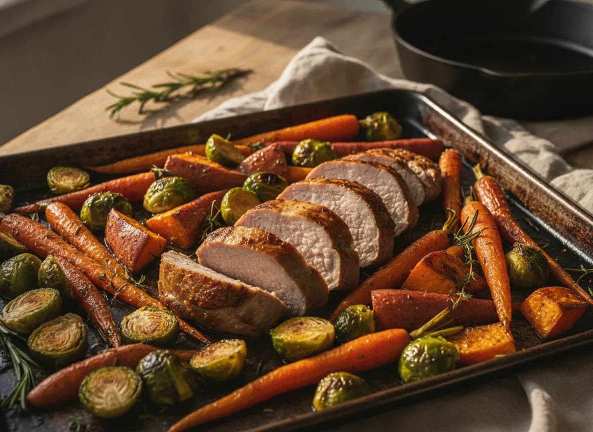 Pork Tenderloin with Roasted Root Vegetables