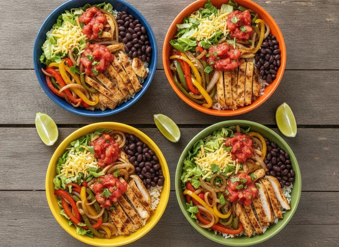 Quick Chicken Fajita Bowls