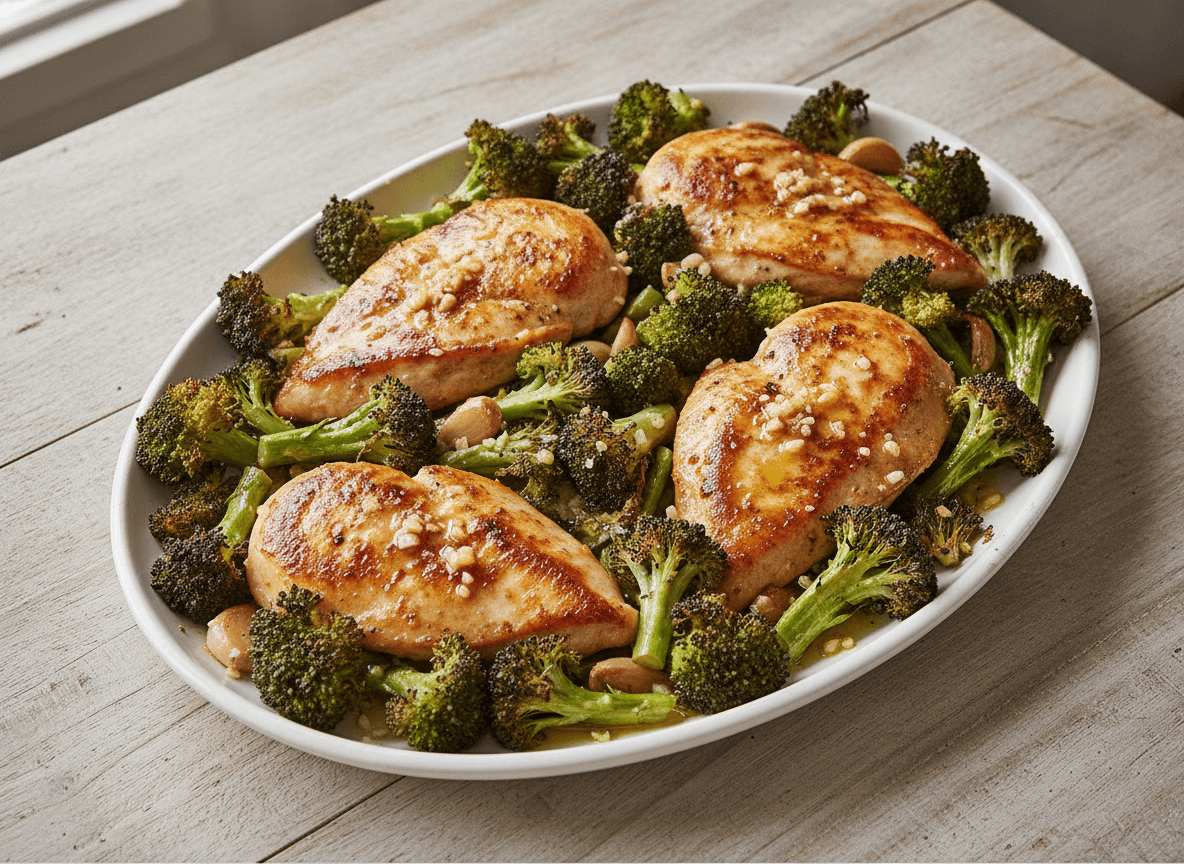 Sheet Pan Chicken and Broccoli recipe