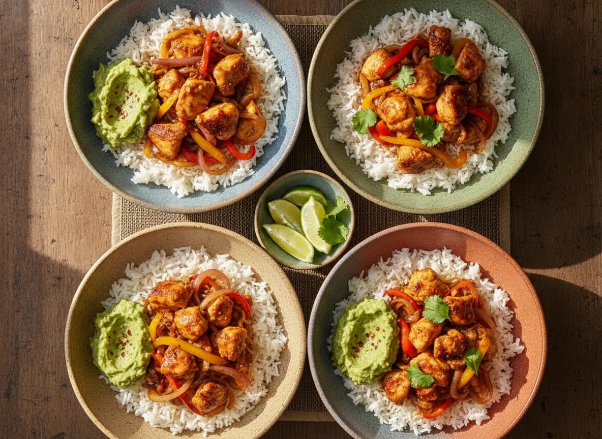 Sheet Pan Chicken Fajita Bowls