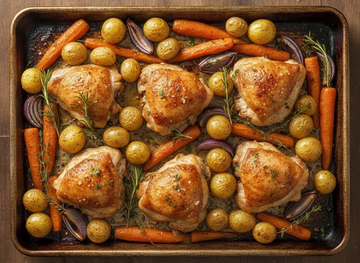 Sheet Pan Lemon Herb Chicken and Root Vegetables