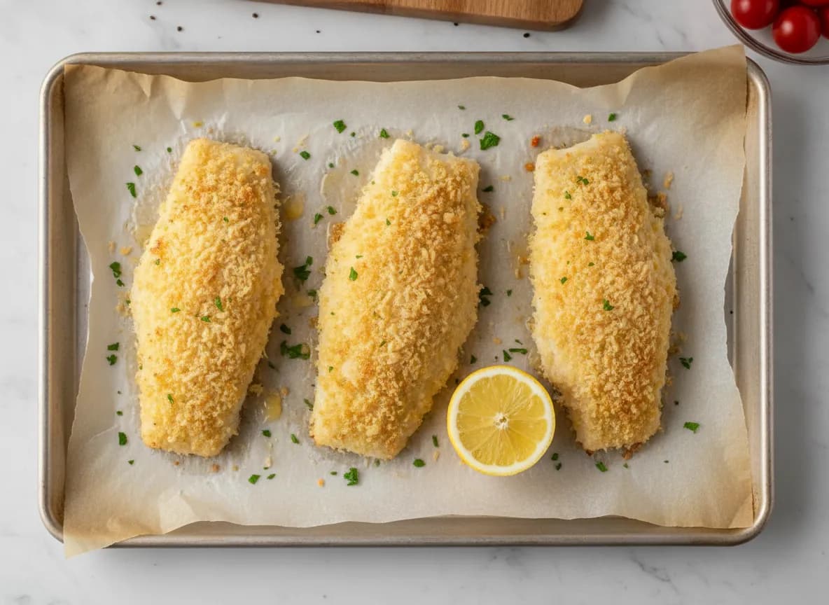 Simple Baked Cod with Parmesan Crust