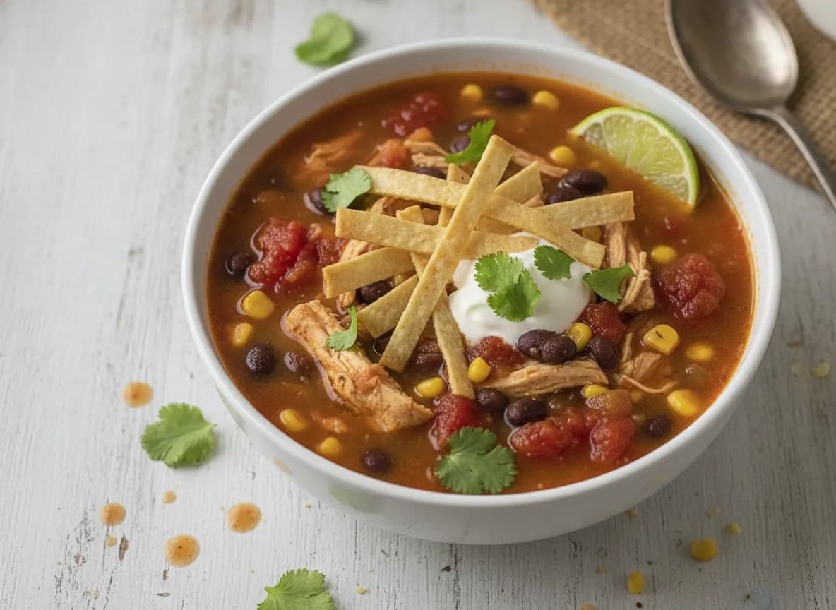 Slow Cooker Chicken Tortilla Soup